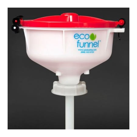 Eco Funnel 8in  with 70mm Cap, For 5 Gal Samson Stacker Carboy, Red Lid EF-8-SW